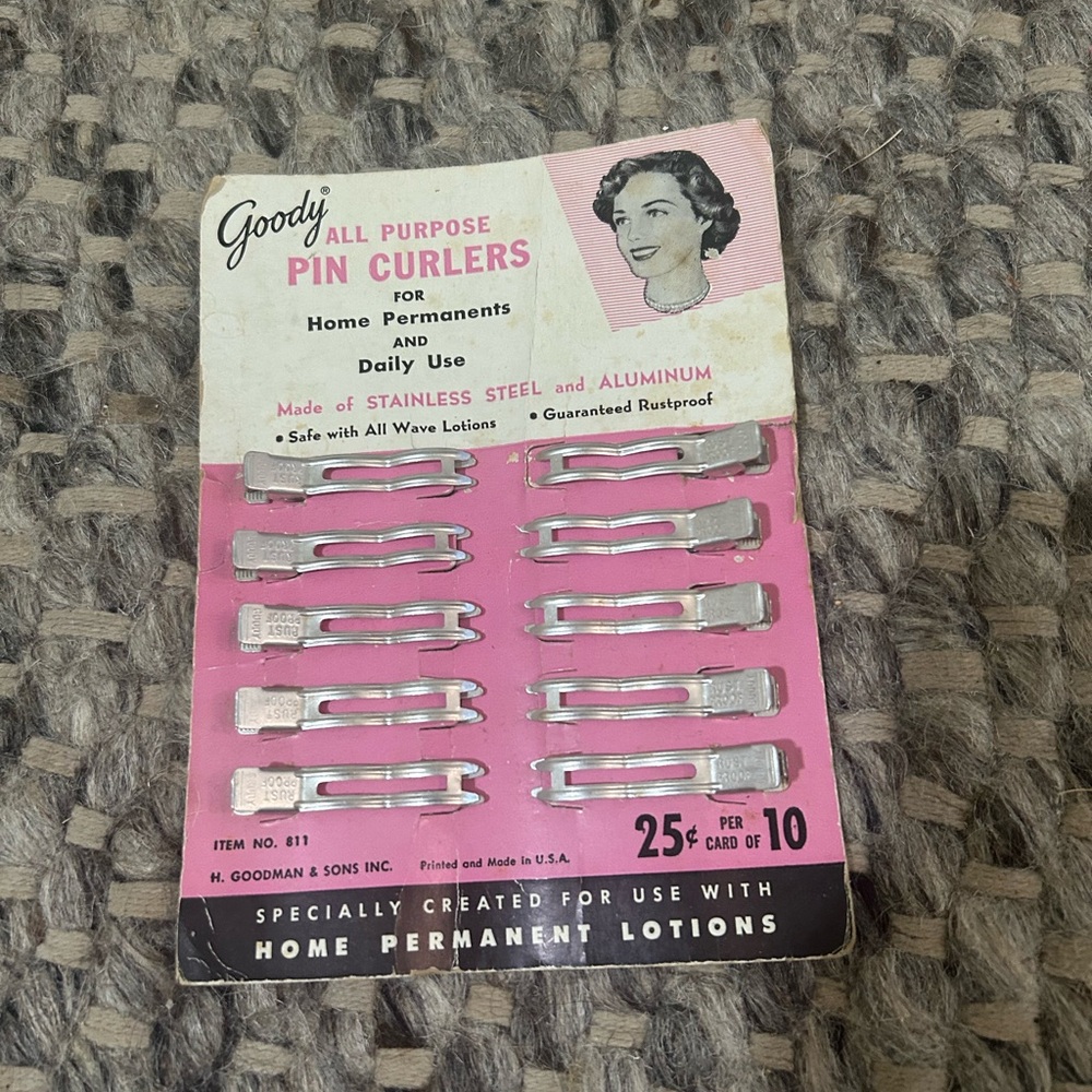 New Old Stock 1950’s Vintage Goody All Purpose Pin Curlers